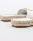 Chanel 2020 CC Crystal Espadrille Slides Size 35