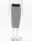 Scanlan Theodore Houndstooth Crepe Knit Pencil Skirt Size Medium