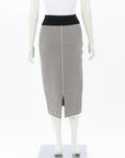 Scanlan Theodore Houndstooth Crepe Knit Pencil Skirt Size Medium