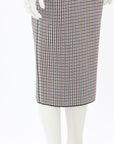 Scanlan Theodore Houndstooth Crepe Knit Pencil Skirt Size Medium