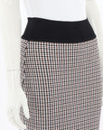 Scanlan Theodore Houndstooth Crepe Knit Pencil Skirt Size Medium