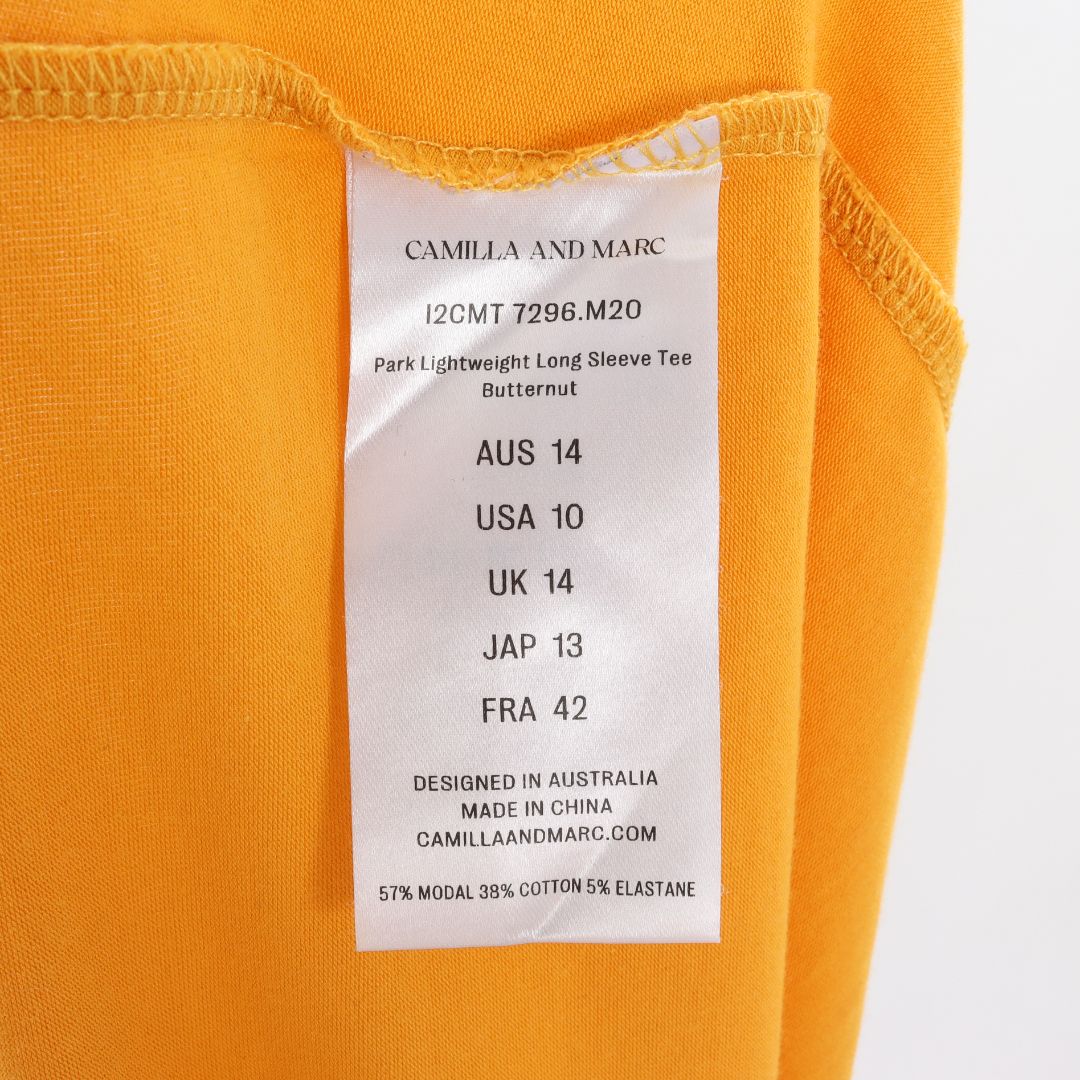Camilla and Marc &#39;Park&#39; Long Sleeve Top Size 14