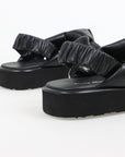 Miu Miu Leather Knot Platform Sandals Size 40