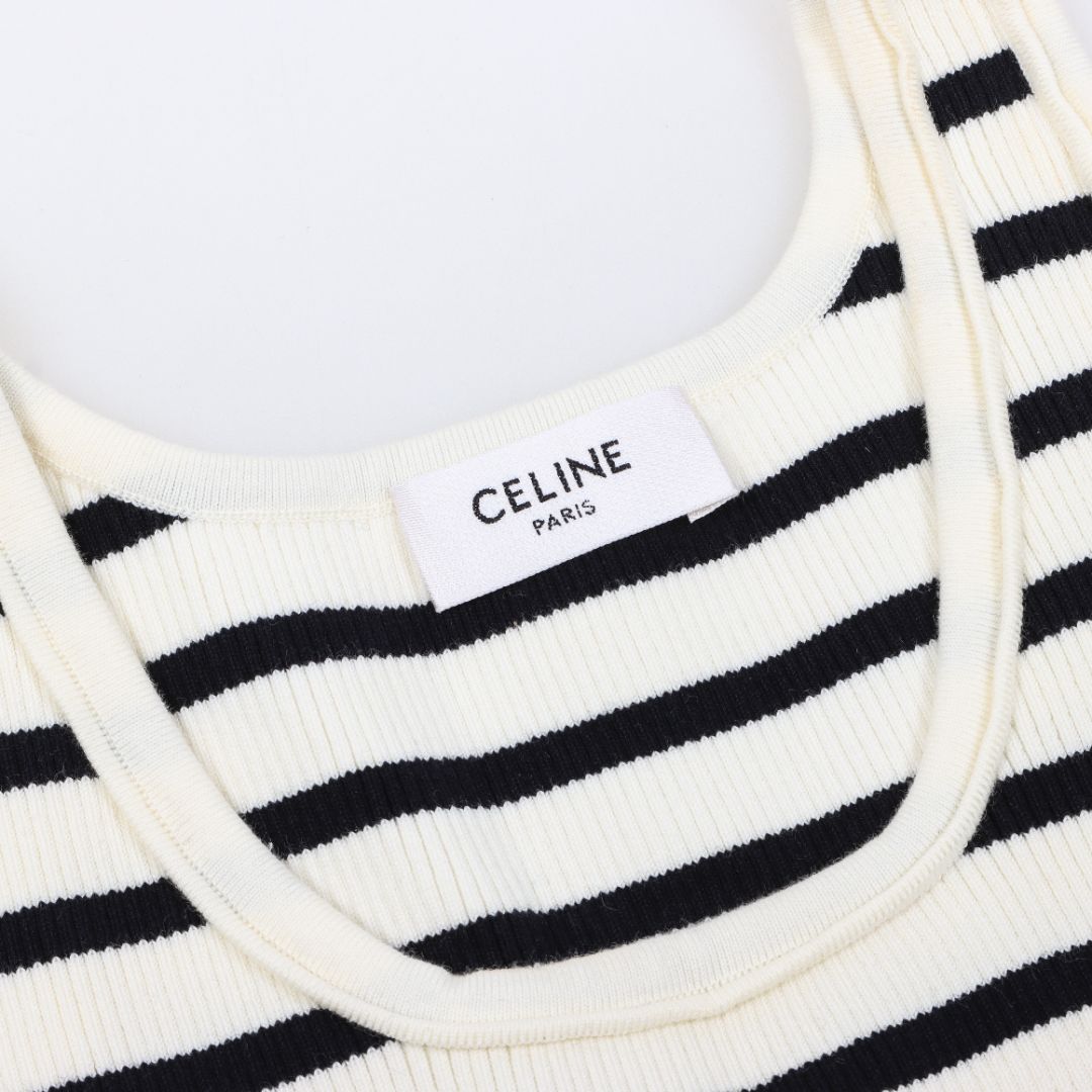 Celine Stripe Knit Sports Crop Size XL