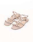 Valentino 'Rockstud' Flat Ankle Strap Sandals Size 37