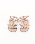 Valentino 'Rockstud' Flat Ankle Strap Sandals Size 37