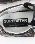 Golden Goose Leather and Glitter 'Superstar' Sneakers Size 37