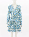 Me + Em Silk Blend Shadow Bloom Print Swing Dress Size 12