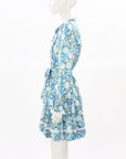 Me + Em Silk Blend Shadow Bloom Print Swing Dress Size 12