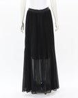 By Marlene Birger 'Lallah' Pleated Chiffon Maxi Skirt Size 38 | AU 10