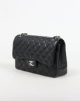 Chanel Caviar Leather Classic Double Flap Bag Size Jumbo