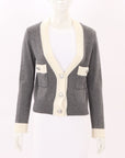Claudie Pierlot Contrast Trim Wool Blend Cardigan Size 1