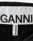 Ganni Shirred Velvet Mini Dress Size 36 | AU 8