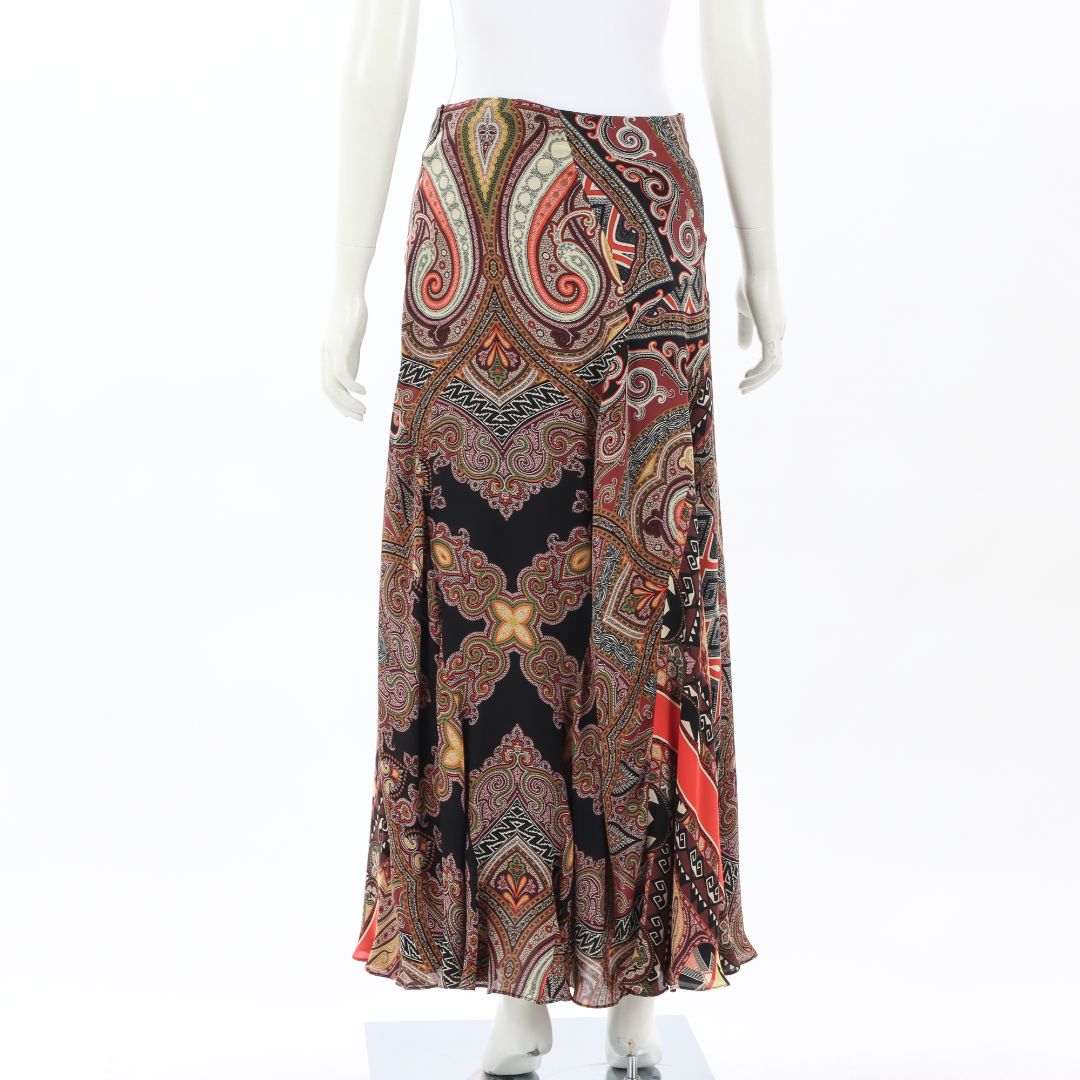 Etro Silk Georgette Maxi Skirt Size IT 40 | AU 8