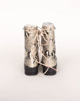Lamperti Snake Print Boots Size 38
