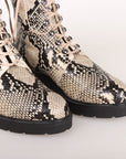 Lamperti Snake Print Boots Size 38