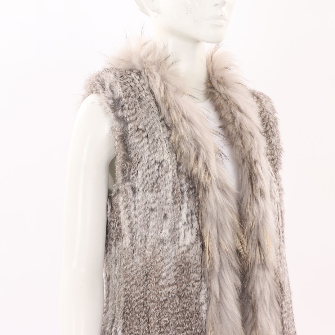 Willow + Hunter Rabbit Fur Vest Size S