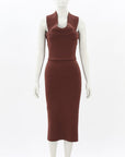 Scanlan Theodore Crepe Knit Midi Dress Size S