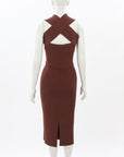 Scanlan Theodore Crepe Knit Midi Dress Size S