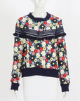 Sea New York Floral Crochet Sweater Size M