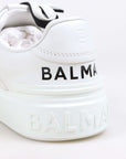 Balmain Leather B Court Lace Up Sneakers Size 38