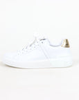 Balmain Leather B Court Sneakers with Gold Trim Size 38