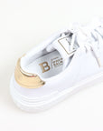 Balmain Leather B Court Sneakers with Gold Trim Size 38