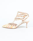 Valentino Striped Rockstud Caged Pumps Size 42