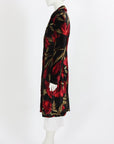 Dolce & Gabbana Velvet Rose Print Duster Coat Size IT 44 | AU 12