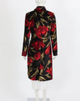 Dolce & Gabbana Velvet Rose Print Duster Coat Size IT 44 | AU 12