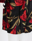 Dolce & Gabbana Velvet Rose Print Duster Coat Size IT 44 | AU 12