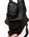 Prada Raffia Logo Tote Bag