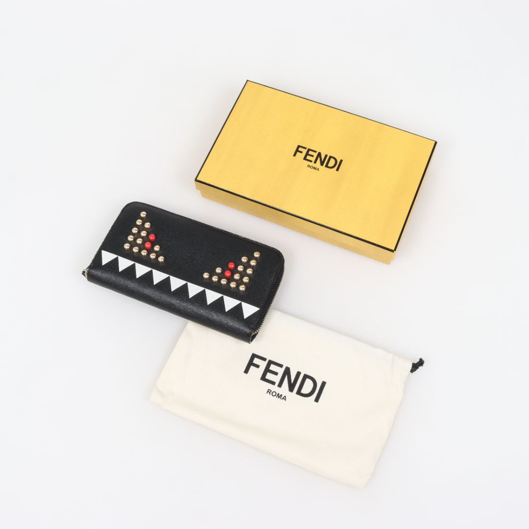 Fendi Monster Zip Around Wallet