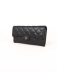 Chanel Caviar Leather Classic Flap Long Wallet