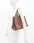 Bottega Veneta Leather Intrecciato Milano Tote Bag