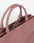 Bottega Veneta Leather Intrecciato Milano Tote Bag