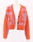 Hermes Cashmere Print Cardigan Size FR 38 | AU 10