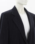 Max Mara Wool Blend Stripe Blazer Size AU 14-16