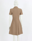 Scanlan Theodore Crepe Knit Zip Midi Dress Size Small