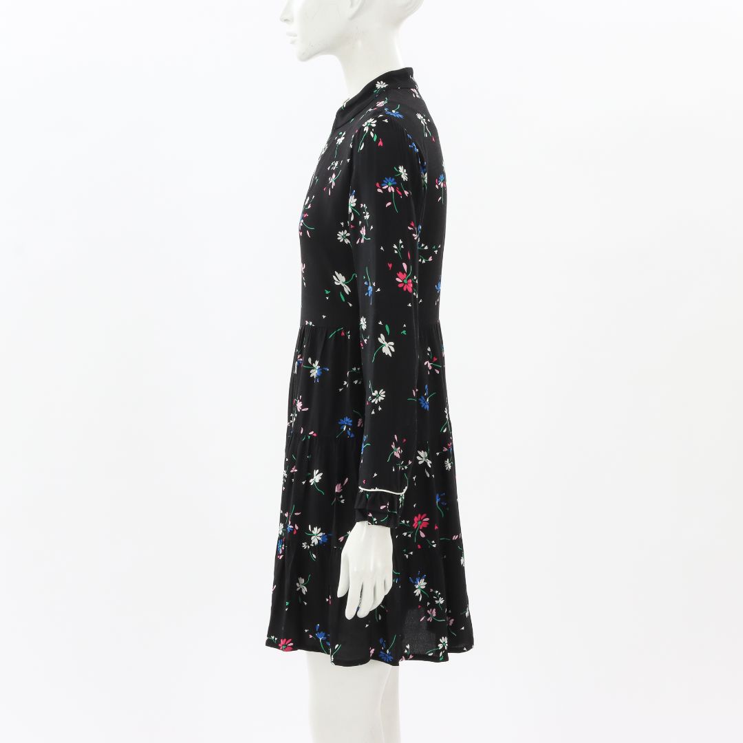 Maje &#39;Rilita&#39; Tiered Floral-Print Dress Size 1