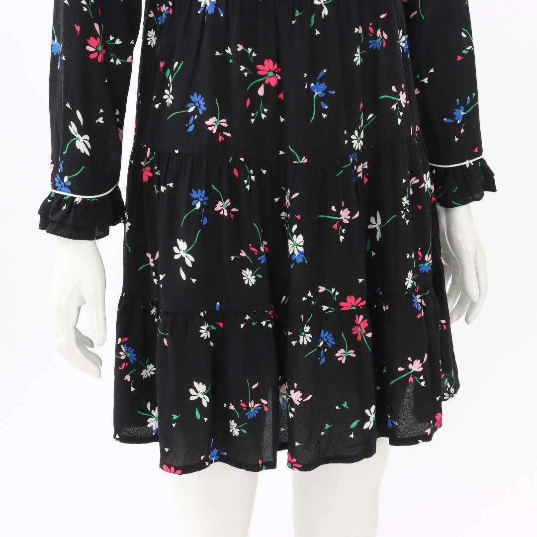 Maje &#39;Rilita&#39; Tiered Floral-Print Dress Size 1