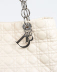 Christian Dior Lambskin Cannage Quilted Soft Shopping Tote