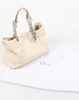 Christian Dior Lambskin Cannage Quilted Soft Shopping Tote