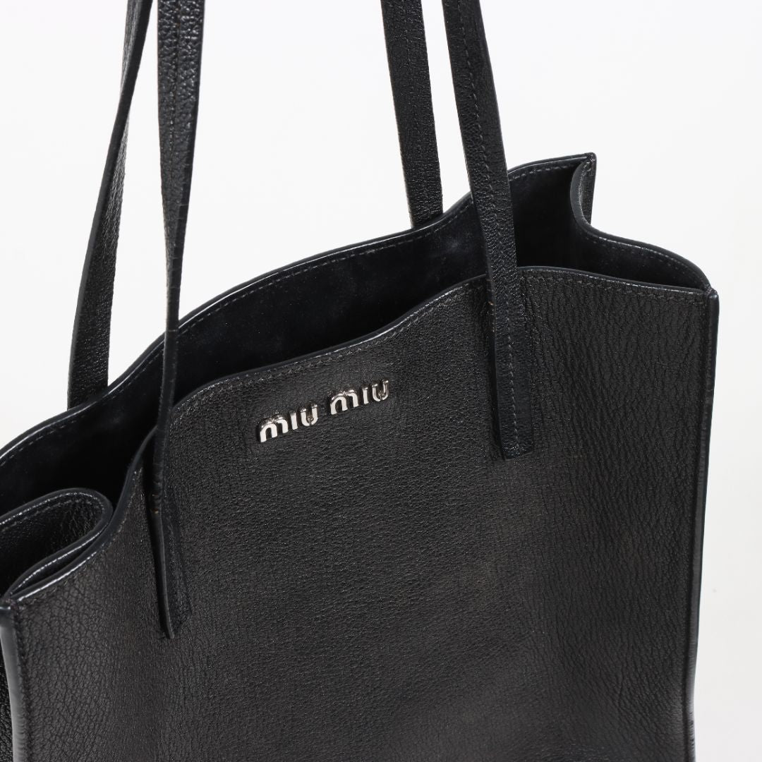 Miu Miu Leather Shopping Tote