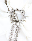 Lanvin Brass Floral Glass Necklace