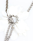 Lanvin Brass Floral Glass Necklace