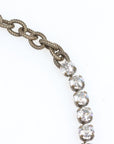 Lanvin Brass Floral Glass Necklace