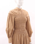 Ganni Ruched Long Day Dress Size 34 | AU 6