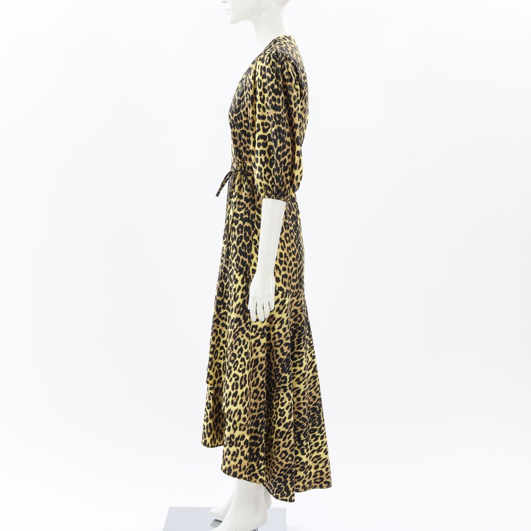 Ganni Leopard Wrap Dress Size 34 | AU 6