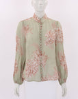 Zimmermann Floral Button Up Shirt Size 2